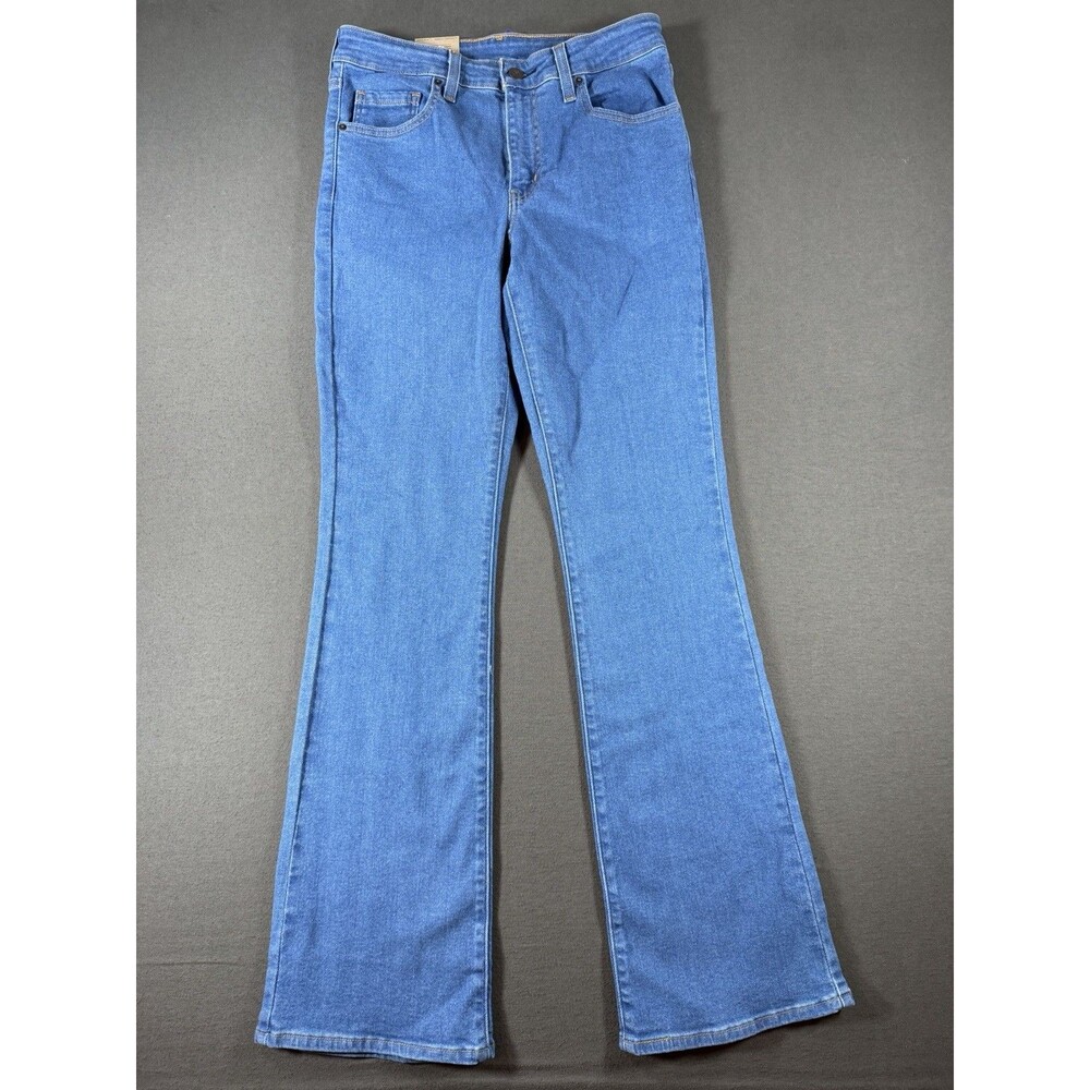 Levis 725 High Rise Bootcut Jeans Womens Sz 29x32 Blue Denim Medium Wash Stretch